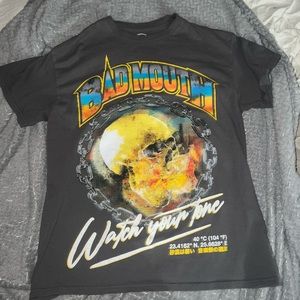 Bad mouth t shirt vintage skull affliction style